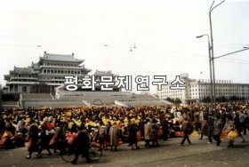 중구역 김일성광장 4월15일행사준비모습